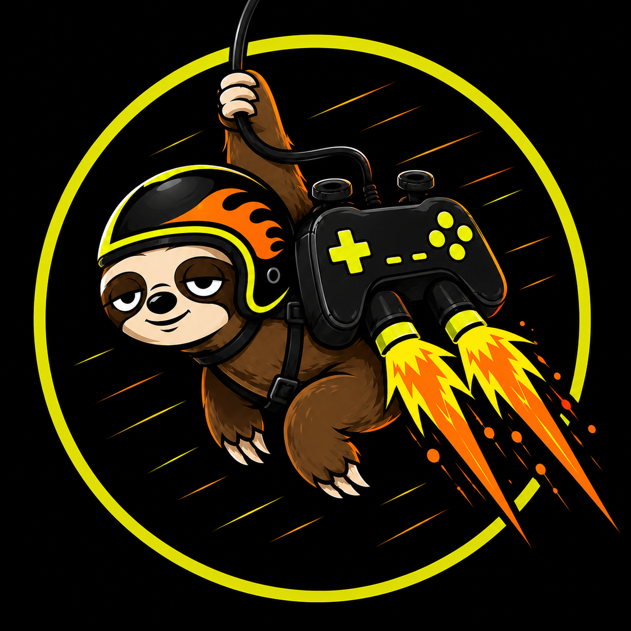 Nitro Sloth Jetpack Mascot